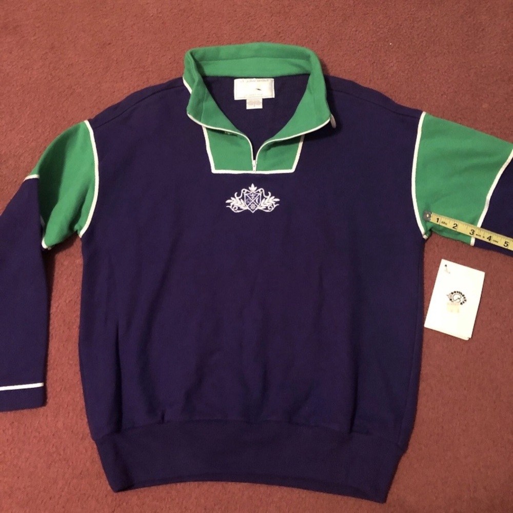 St. John Purple and Green Sweatshirt